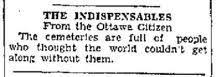 The Graveyards Are Full Of Indispensable Men Quote Investigator