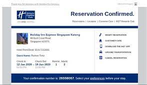 The venetian resort las vegas. Confirmation Email From Ihg Confirming That My Reservation Is Confirmed With Confirmation Number Picture Of Holiday Inn Express Singapore Katong Tripadvisor