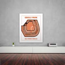 Print Of Vintage Baltimore Orioles Park Baseball Seating Chart