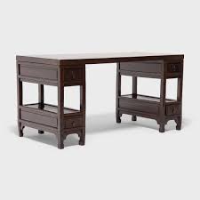 Perhaps your desk needs to make a statement. Partner S Desk With Puddingstone Top Browse Or Buy At Pagoda Red