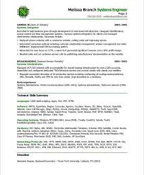 Systems Engineer Page2 Free Resume Samples Engineering Resume Resume Examples