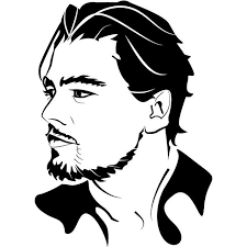 Black And White Celebrity Black And White Vector Portraits Leonardo Dicaprio Vector Portrait Vector Portrait Silhouette Art Art