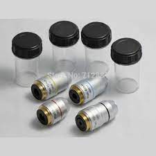 New Plan Achromatic Microscope Objective Lens One Set 4x 10x 40x 100x For Biological Microsco Microscope Accessories Microscope Objective Biological Microscope