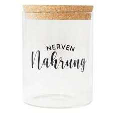 Wenn sie wollen, schnüren wir ihnen das volle paket: Glas Vorratsdose Mit Spruch Nervennahrung 650ml Online Kaufen