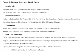 Berikut adalah cara membuat daftar pustaka dari buku, skripsi, dan internet. 9 Contoh Penulisan Daftar Pustaka Yang Baik Dan Benar