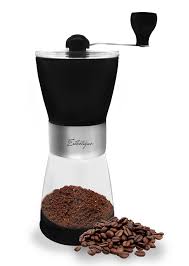 Amazon Com Esthetique Manual Coffee Grinder Mill Ceramic Burr Glass Storage Portable Coffee Bean Groun Coffee Bean Grinder Coffee Tastes Better Coffee Tasting