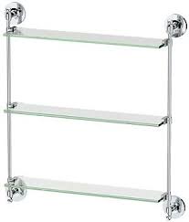 A glass shelf will complement your existing furniture in the kitchen, living room and bathroom. Premier Glass Bathroom Shelf With Railing House Of Antique Hardware