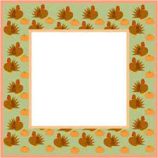 Thanksgiving Clip Art Border Scrapbook Graphics Turkeys Picture Frame Printable Art Thanksgiving Clip Art Clip Art Borders Scrapbook Graphics