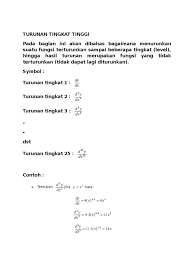 Maybe you would like to learn more about one of these? Turunan Tingkat Tinggi