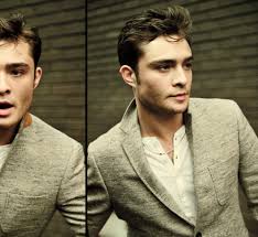 When he was being all cheeky and stuff during a red carpet event: Hairsterical Sure Chuck Bass Makes Anything Seem Effortless