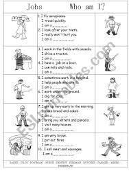 A Simple Worksheet For Beginners Students Match The Picture To The Description And Fill In The Mis Learning Worksheets Esl Worksheets English Lessons For Kids