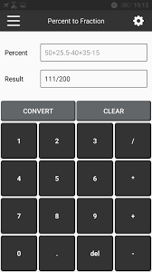 Simple fractions calculator of a b/c type. Percent To Fraction Calculator For Android Apk Download