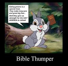 Eating greens is a special treat, it makes long ears and thumper: Bible Thumper By Karcreat On Deviantart