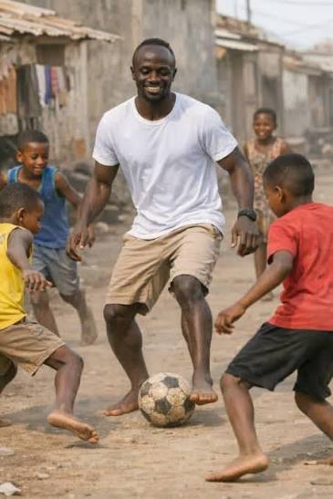Sadio Mané Spotted Playing Football Barefoot with Children, Inspires Hope Sadio  Mané, the Senegalese football superstar, was recently spotted on the  streets playing football barefoot with local children. When asked why he
