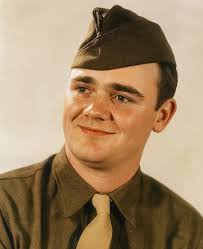 In July of 1944, a 28 year old, wounded Sgt. Thomas Baker of the 27th  Infantry Division asked to be propped against a tree with a loaded pistol 