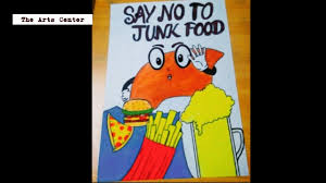 How To Draw A Junk Food Say No To Junk Food Chart For Kids Project Easy By The Arts Center