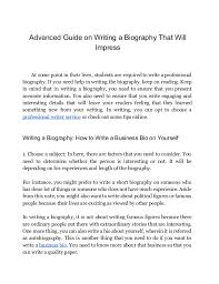 Great idea, because it's an important document the first step when writing an entrepreneur bio requires a bit of analysis. Professional Bio Writer Help A Complete Guide In Writing A Biography