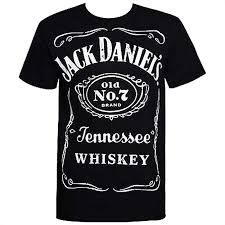 jack daniels big label classic logo tee shirt