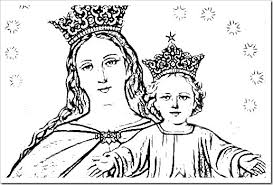 Virgen Maria Para Colorear