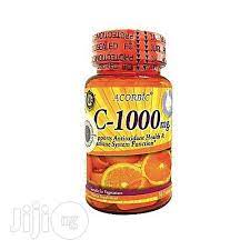 Vitamin c · for bight happy skin · no plastic microbeads Acorbic C 1000mg Vitamin C Supplement 30 Capsules In Ojo Vitamins Supplements Bright Future Jiji Ng