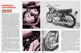 Обзор мотоцикла Kawasaki A7 350 Avenger 1967: особенности и характеристики
