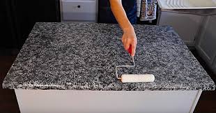 Some paint and artistic flair can give your laminate countertops, no matter what the original shade, the look of real granite. How To Paint Faux Granite Countertops