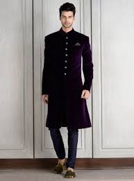 Designer Wedding Dress For Men Latest Winter 2015 2016 Couture Groom Outfit Manish Malhotra Purple Groom Dress Men Wedding Dresses Men Indian Wedding Dress Men