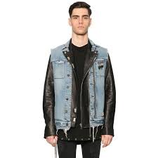 Rta Men Denim Vest Leather Biker Jacket 2 815 Liked On Polyvore Featuring Men S Fashion Men S Leather Jacket Men Leather Jacket Black Mens Vest Jacket