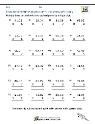 These printable number line multiplication worksheets are meticulously created to help young ones tune their skills at multiplication with topics like drawing. Decimal Multiplication Worksheet 5th Grade