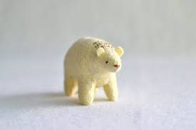 Natural Spirit Bear Felt Bear Soft Sculpture By Mountroyalmint 54 00 Bear Felt Spirit Bear Soft Sculpture