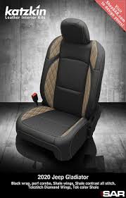 Katzkin Custom Leather Auto Interiors Leather Seat Covers Leather Car Seat Covers Leather Seat Covers Jeep Gladiator