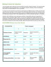 Nov 02, 2017 · the bishop score is a system used by medical professionals to decide how likely it is that you will go into labor soon. Bishop S Score Pdf Bishop S Score For Induction This Is The Table Used To Determine How Successful An Induction Of Labour Might Be It Is Recommended Course Hero