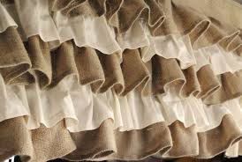 Wasn't sure what to expect, but this was not it. Natural Ivory Burlap Ruffle Valance Burlap Valance Burlap Curtains Diy Burlap Decor