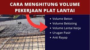 Menghitung volume pekerjaan sloof 15/20 cm rumus : Cara Menghitung Volume Plat Lantai Bekisting Beton Besi Youtube