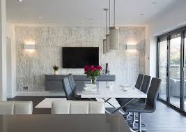 He says we must have a tv in our newly extended kitchen diner, and has picked out a 43 behemoth to mount on the wall. East Molesey Extension Patio Open Plan Kitchen Diner Lime