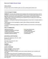 Free 8 Sample Firefighter Resume Templates In Ms Word Pdf