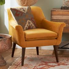 Mustard Seed Rolled Arm Chair Arm Chairs Living Room Living Room Chairs Modern Mustard Living Rooms