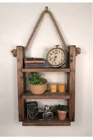 Worldwooden Dekoratif El Yapimi 3 Gozlu Masif Ahsap Raf Kitaplik Trendyol Ahsap Raf Raf Kitapliklar
