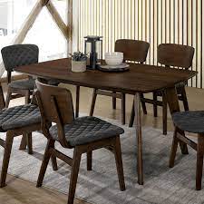 Dining table in dark walnut x 1; Carson Carrington Breisgau Walnut Mid Century 59 Inch Dining Table Overstock 23570091