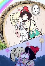 Selene x Lillie (kirisameharu) [Pokemon SuMo] : r/wholesomeyuri