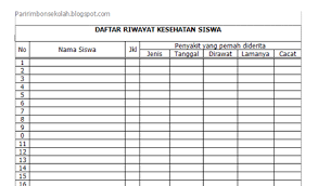 Check spelling or type a new query. Format Daftar Riwayat Kesehatan Siswa File Guru Pgri