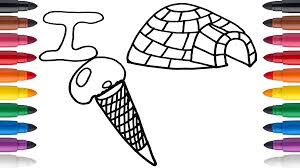 This alphabet applies throughout the candidate's name, last name first, followed, if necessary, by first name, then middle name. How To Draw And Color Letter I An Igloo And Ice Cream Drawing Letters Draw Ice Cream Lettering