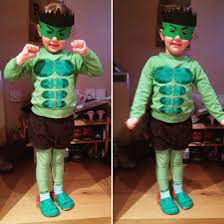 Homemade Hulk Costume For Nursery S Superhero Day Superhero Halloween Hulk Costume Superhero