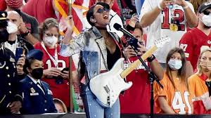 Critics felt this particular halftime show was not in any way a show, making twain one of the worst superbowl singers ever. H E R Belts Out America The Beautiful At 2021 Super Bowl Kickoff Show Entertainment Tonight