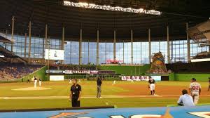 marlins park section 9 row b seat 1 miami marlins vs