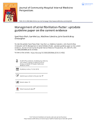 Pdf Management Of Atrial Fibrillation Flutter Uptodate Guideline Paper On The Current Evidence