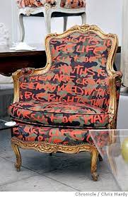 Marc morisset develops the models adapted to the spirit of place and realizes own creations in different styles. Trad With A Twist Bay Area Designers Are Giving Old Furniture A New Look Graffiti Furniture Furniture Funky Furniture