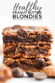 Healthy Peanut Butter Blondies Made With Chickpeas Vegan Healthy Sweets Healthy Dessert Recipes Dessert Recipes
