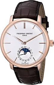 One of the proudest nameplates in the marque's history is the highlife collection, originally launched in 1999 as a new integrated bracelet flagship for the company. Frederique Constant Slim Line Fc 705v4s4 42mm Automatic Gold Plated Stainless Steel Case Brown Leather Anti Reflective Sapphire Men S Watch Amazon De Watches