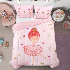 Cute kids panel bedding set children duvet quilt cover pillow case/ fitted sheet. Harriet Bee Mireia Ballerina Bedding Set Reviews Wayfair